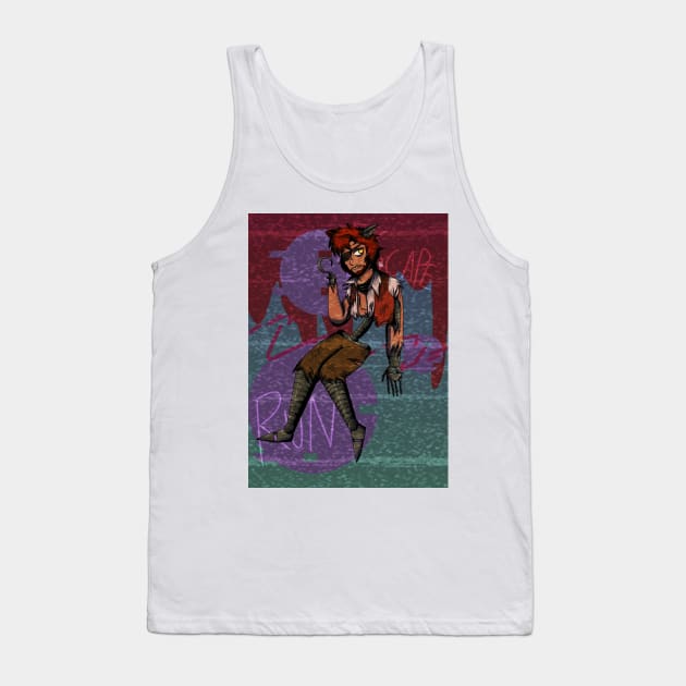 Withered Foxy Gijinka Tank Top by spaceagebarbie